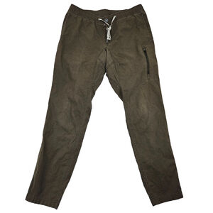 Vuori Ripstop Climber Pants Mens Large Green Elastic Waist Performance Outdoor